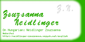 zsuzsanna neidlinger business card